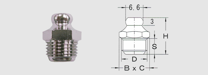 注油器製造販売/オイルカップ/A型 G(PF)ネジ 及びメートルネジ(丸頭